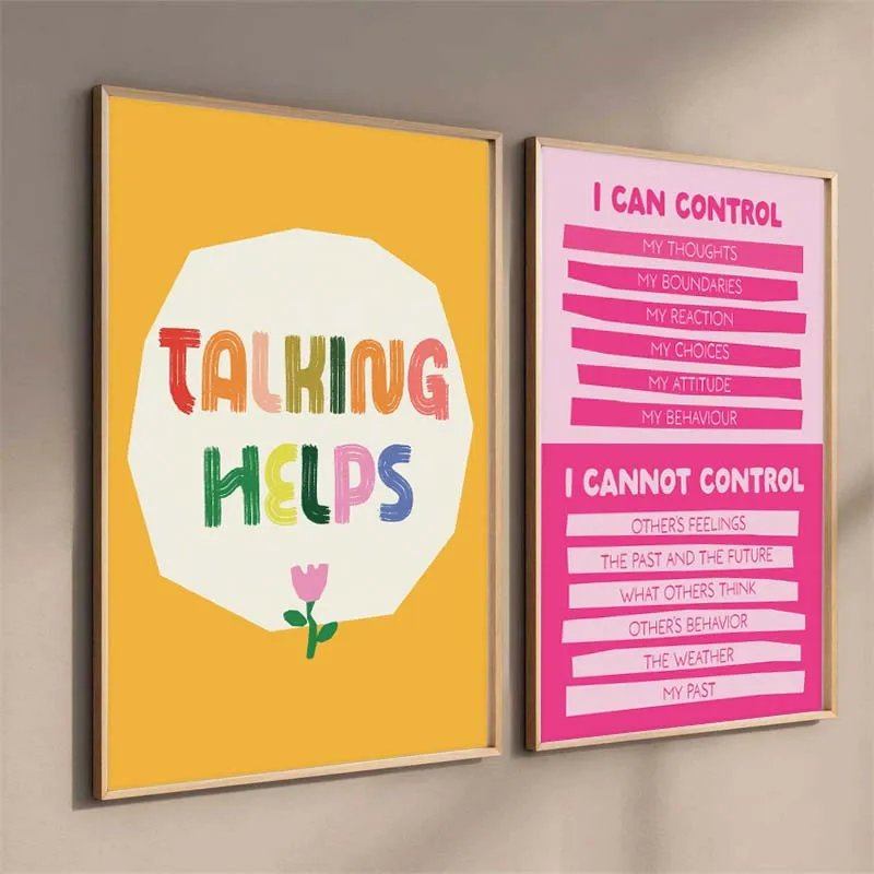 Be Kind to your mind Mental Health Psychology Wall Art Canvas Posters Quotes Prints Wall Picture for Therapy Office Decor - Image 5