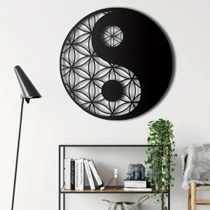 Metal Yin Yang Decoration, Metal Wall Art, Sacred Wall Art, Zen Wall Decoration, Geometric Metal Wall Decoration, Wall Hanging
